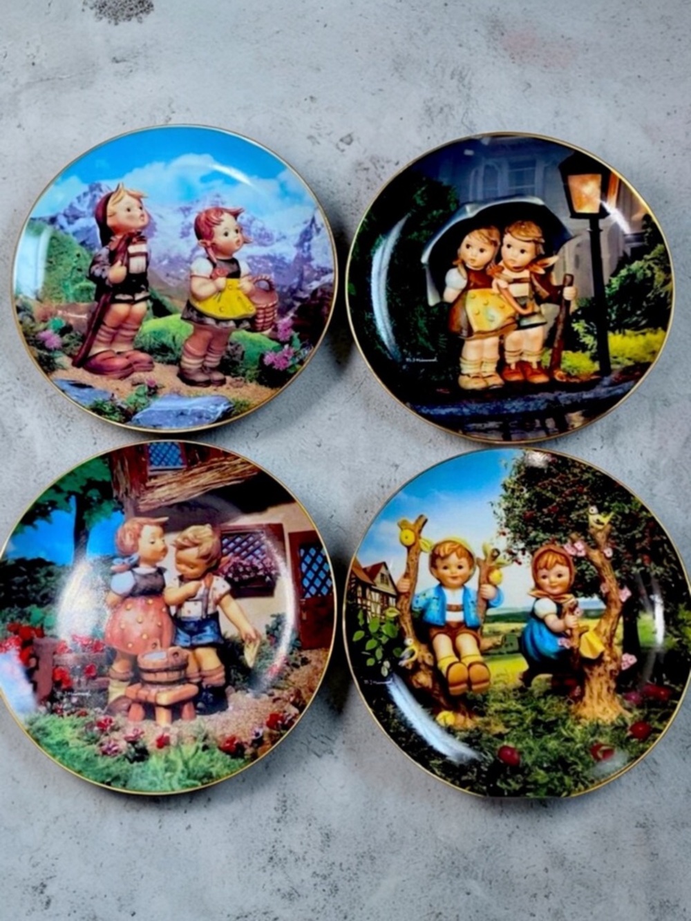 4 Vintage Hummel Collector Plates